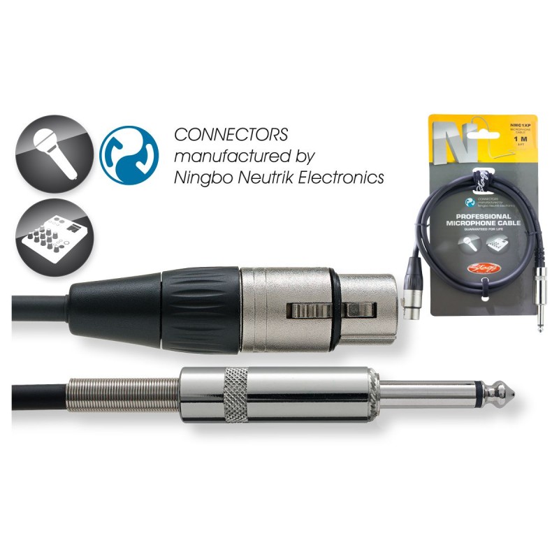 Stagg NMC 1 XP - kabel mikrofonowy 1m - 1