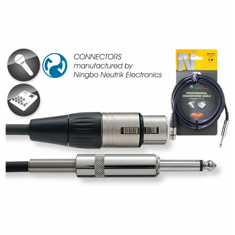 Stagg NMC 3 XP - kabel mikrofonowy 3m - 1