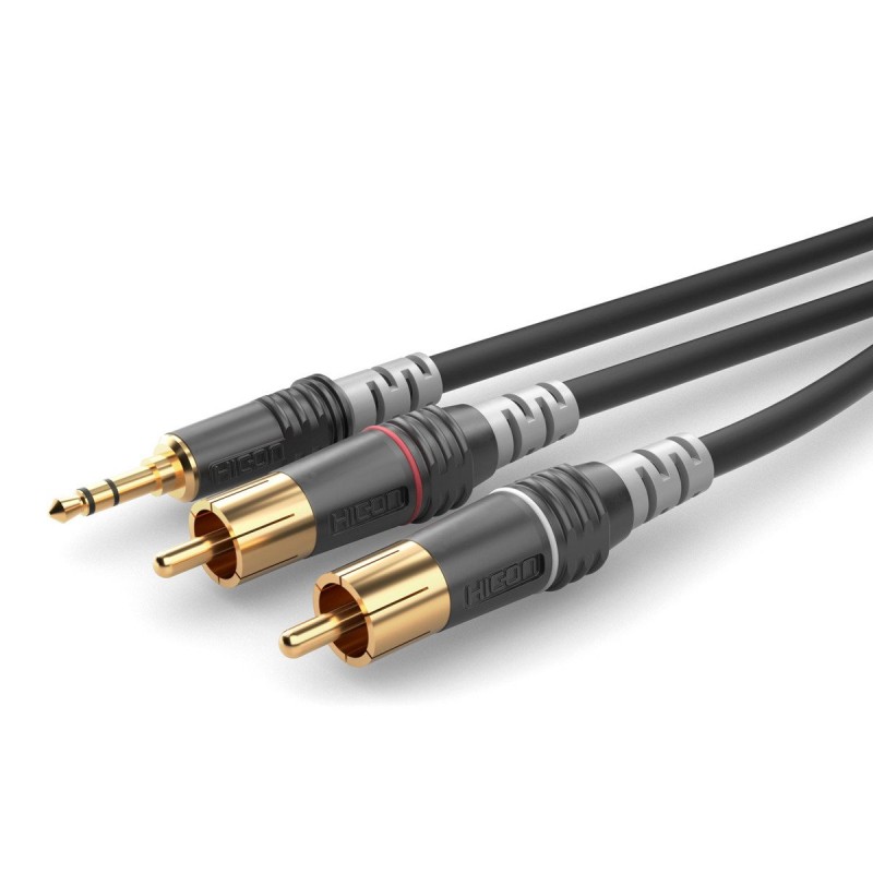 Instrument Cable | Mini jack / 2 x RCA, HICON - kabel instrumentalny 1.5m - 1
