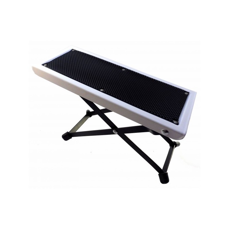 Akmuz podnóżek gitarowy biało-czarny 4-stopniowy