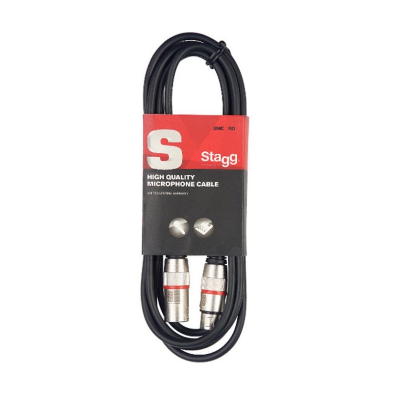 Stagg SMC1 XX RD - kabel mikrofonowy 1m - 2
