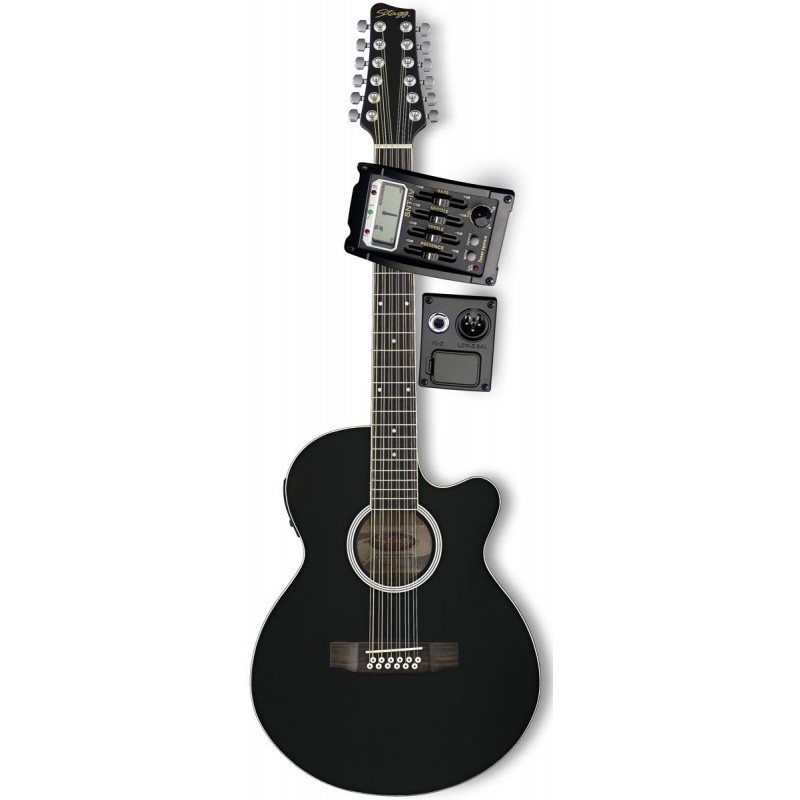 Stagg SW 206 CETU/12 BK - gitara elektro-akustyczna, 12-sto strunowa - 2