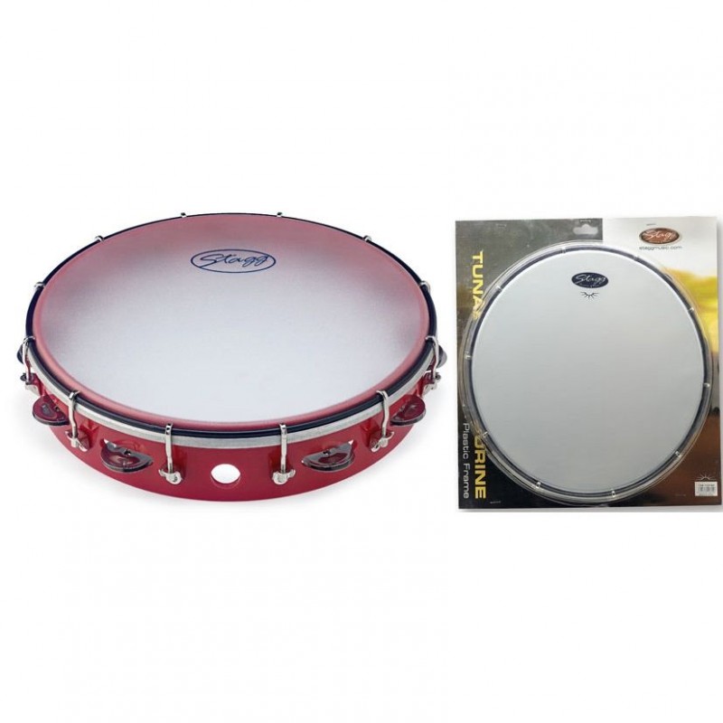 Stagg TAB-112-P-RD - tamburyn plastikowy z membraną - 1