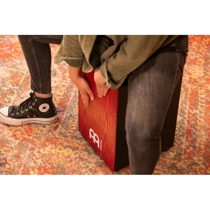 Meinl Percussion MCAJ100BK-TRF - Cajon "Tango Red Fade" - 7