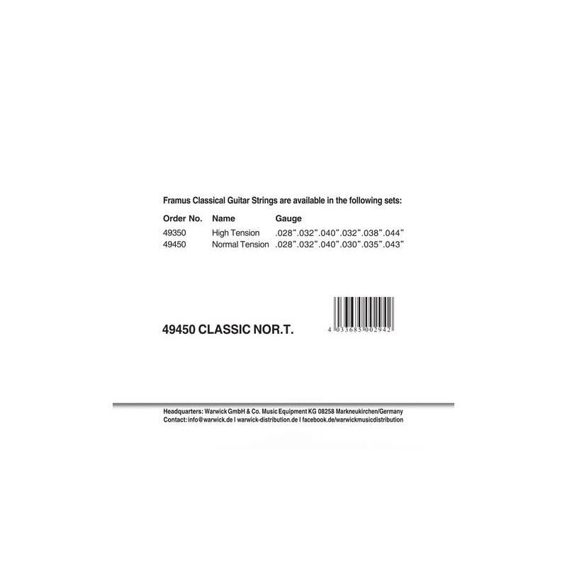 Framus 49450 Normal Tension - struny do klasyka - 2