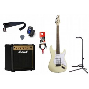 Gitara Elektryczna + Wzmacniacz 15W Kabel Zestaw 1016 - 1