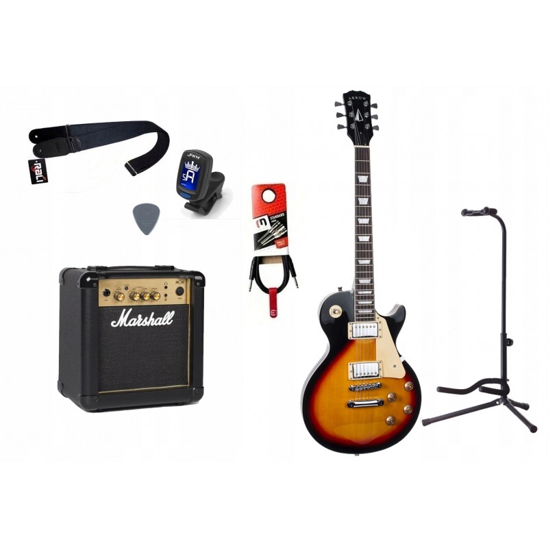 Gitara Elektryczna + Wzmacniacz 10W Kabel Zestaw 1036 - 1