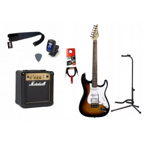 Gitara Elektryczna + Wzmacniacz 10W Kabel Zestaw 1039 - 1