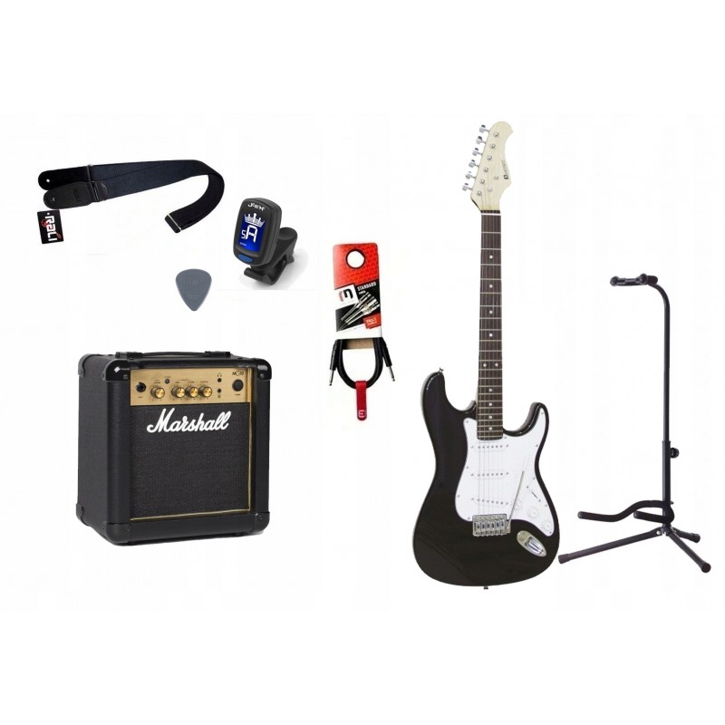 Gitara Elektryczna + Wzmacniacz 10W Kabel Zestaw 1032 - 1