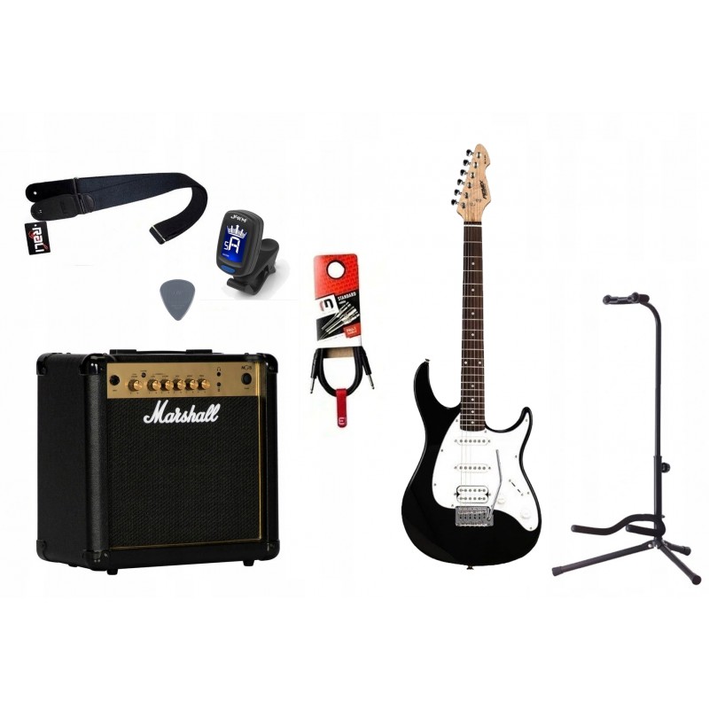 Gitara Elektryczna + Wzmacniacz 15W Kabel Zestaw 1017 - 1