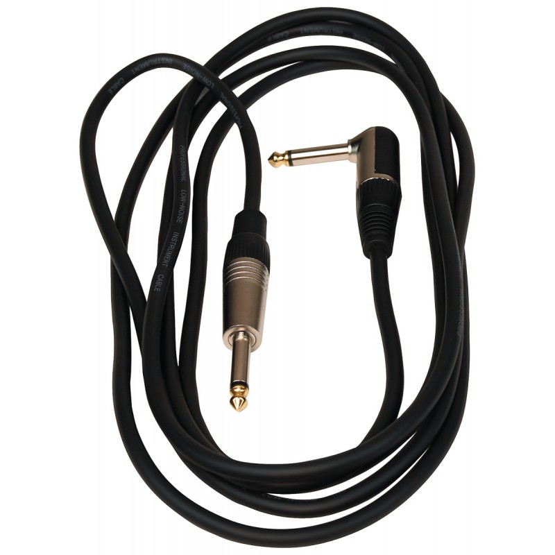 RockCable RCL 30253 D6 - Kątowy kabel instrumentalny (6.3 mm), 3 m - czarny - 1