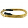 RockCable RCL 30253 D6 GOLD - Kątowy kabel instrumentalny (6.3 mm), 3 m - złoty - 1