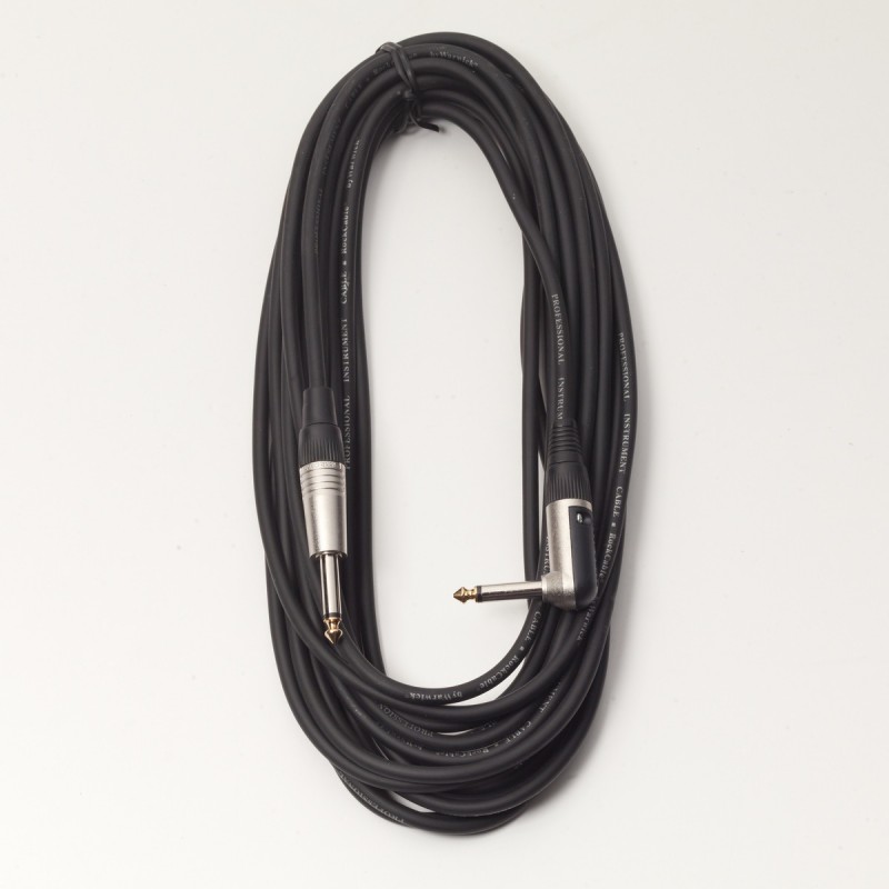 RockCable RCL 30259 D6 - Kątowy kabel instrumentalny (6.3 mm), 9 m - czarny - 1
