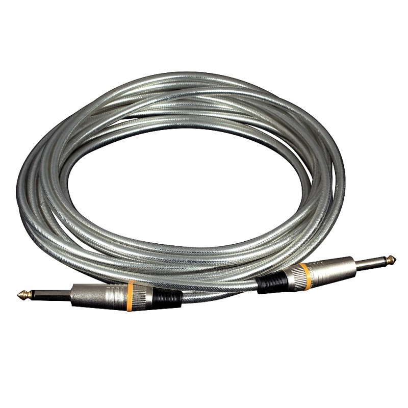 RockCable RCL 30203 D6 SILVER - Kabel instrumentalny (6.3 mm), 3 m - srebrny - 2