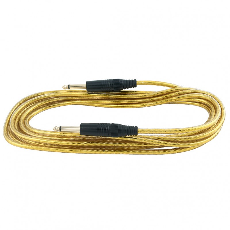 RockCable RCL 30205 D6 GOLD - Kabel instrumentalny (6.3 mm), 5 m - złoty - 1