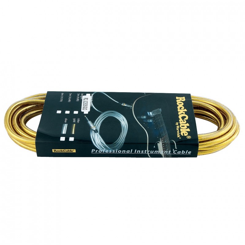 RockCable RCL 30206 D6 GOLD - Kabel instrumentalny (6.3 mm), 6 m - złoty - 2