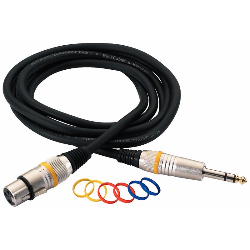 RockCable RCL 30392 D6 F BA - Kabel mikrofonowy XLR / TRS (6.3 mm) - 2 m - 1