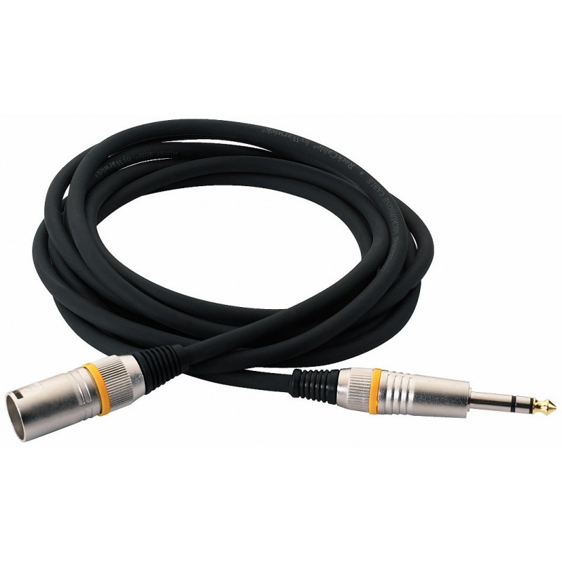 RockCable RCL 30390 D6 M BA - Kabel mikrofonowy XLR / TRS (6.3 mm) - 10 m - 1