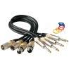 RockCable RCL 30382 D6 M - Kabel mikrofonowy XLR / TS (6.3 mm) - 0.5 m - 2