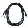 RockCable RCL 20914 D4 - Kabel Patch (2 x TS Jack 6.3 mm - TRS Jack 3.5 mm) - 3 m - 1