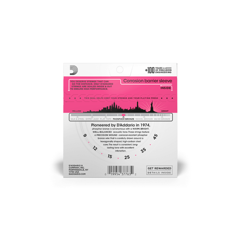 D'Addario EJ23 Phosphor Bronze Acoustic 09-45 - struny do akustyka - 2
