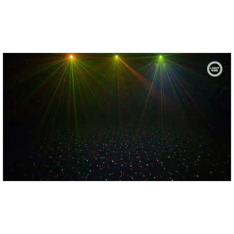 LIGHT4ME Belka LED PAR Derby Laser - zestaw oświetleniowy - 7