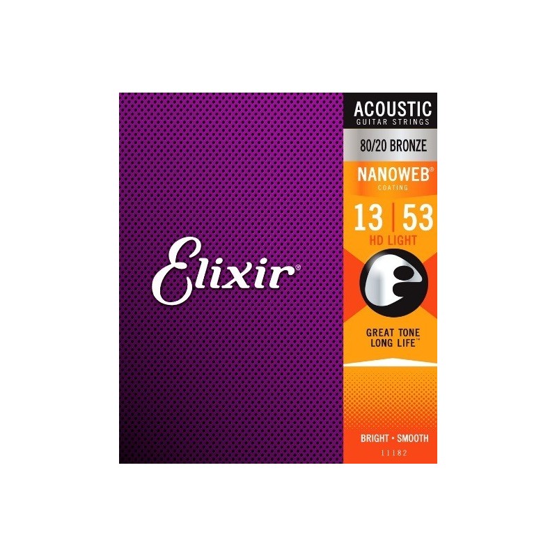 Elixir 11182 NanoWeb 80sls20 Bronze HD - struny do akustyka