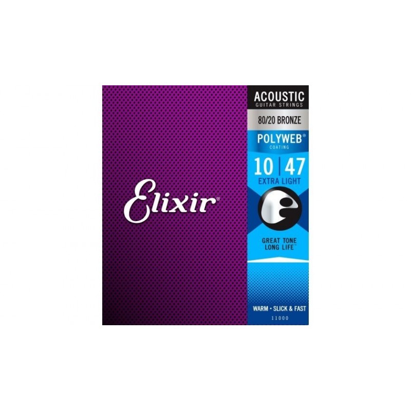 Elixir 11000 PolyWeb Bronze - struny do akustyka 10-47
