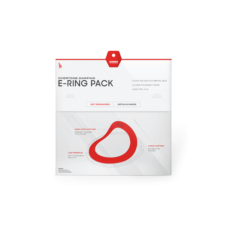 Evans 2 Inch E-Ring 10 Pack, 14 Inch - obręcz do kontroli overtonów - 2