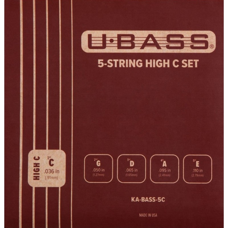 KALA KA STR UB METAL 5 HC - struny do ukulele basowego - 1
