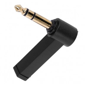 Adam Hall K4AJF3JM3A - Adapter 6,3 mm TRS jack do jack kątowego 6,3 mm TRS - 1