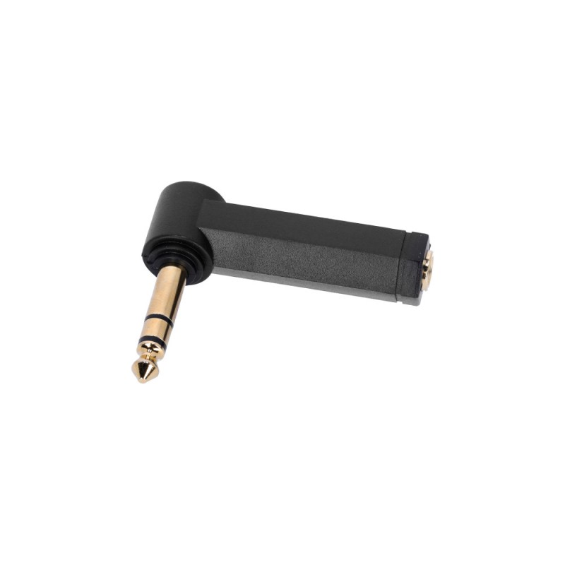 Adam Hall K4AJF3JM3A - Adapter 6,3 mm TRS jack do jack kątowego 6,3 mm TRS - 3