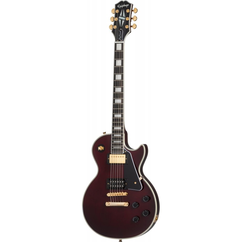 Epiphone Jerry Cantrell "Wino" Les Paul Custom Dark Wine Red - Gitara elektryczna + Futerał - 1