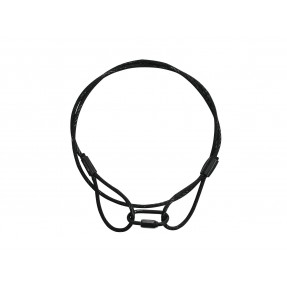 EUROLITE stalowa linka zabezpieczająca 900x4mm czarna - 1