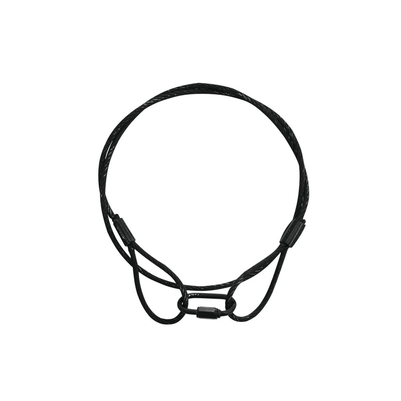 EUROLITE stalowa linka zabezpieczająca 900x4mm czarna - 1