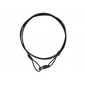 EUROLITE stalowa linka zabezpieczająca 900x3mm czarna - 1