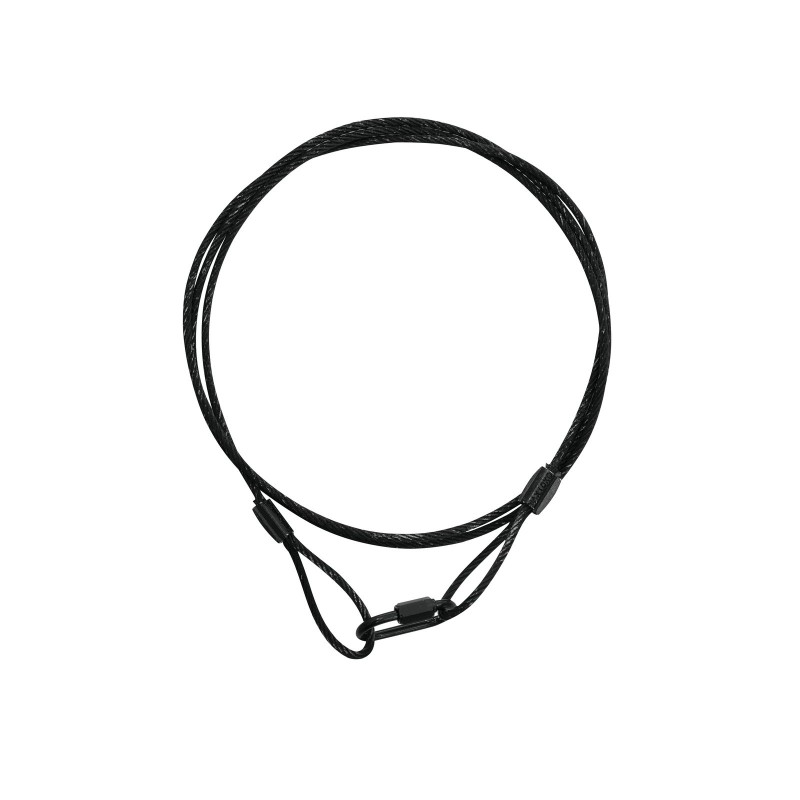 EUROLITE stalowa linka zabezpieczająca 900x3mm czarna - 1