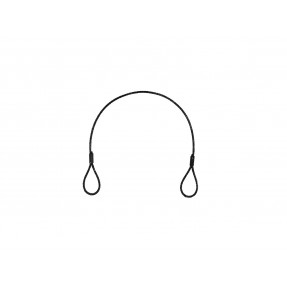 EUROLITE stalowa linka zabezpieczająca 400x3mm czarna - 1