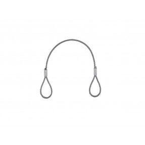 EUROLITE stalowa linka zabezpieczająca 400x3mm srebrna - 1