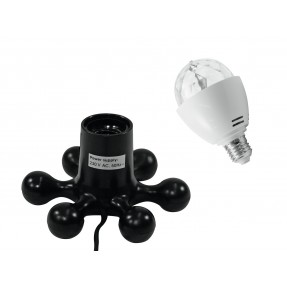 EUROLITE żarówka efektowa LED BC-1 RGB + podstawa hexopus - 1