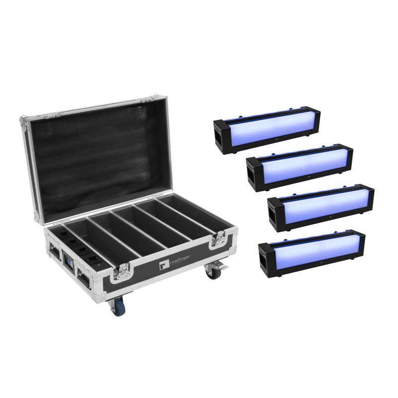 EUROLITE zestaw oświetleniowy 4x AKKU Bar-6 + Flightcase z ładowarką - 1