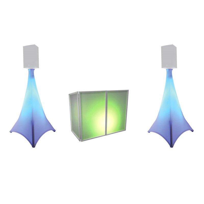 EUROLITE zestaw oświetleniowy AKKU 2x Flat light 3 bk + Bar-6 + statyw - 1