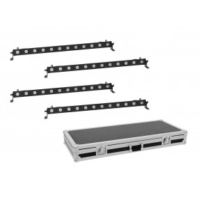 EUROLITE zestaw oświetleniowy 4x LED BAR-12 QCL RGBA Bar + skrzynia - 1