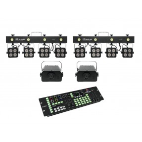 EUROLITE zestaw oświetleniowy 2x LED KLS-180 + 2x LED WF-40 + DMX LED Color Chief Controller - 1