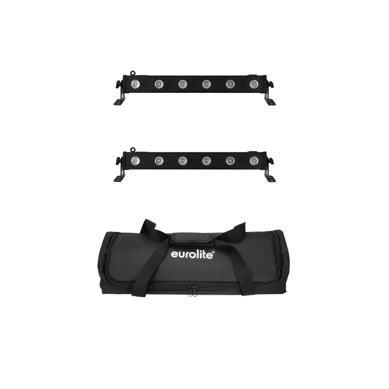 EUROLITE zestaw oświetleniowy 2x LED BAR-6 QCL RGBA + pokrowiec - 1