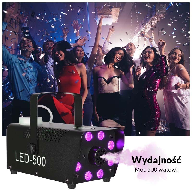 LIGHT4ME FOG 500 LED - wytwornica dymu mgły na pilota - 12