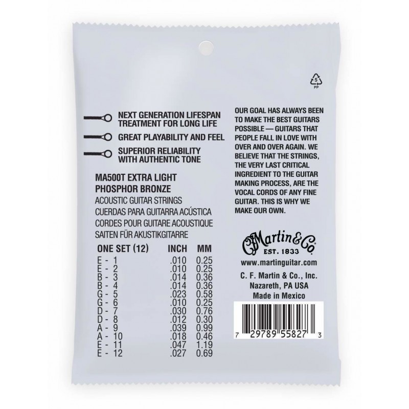 Martin MA500T - Struny do gitary akustycznej 12-strunowej - 2