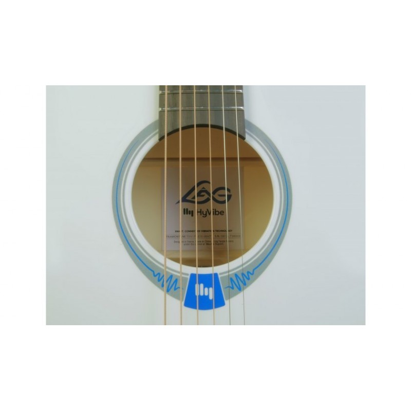Lag GLH THV PLEXI-WHT Smart Guitar Tramontane Hyvibe Special Edition - Gitara elektroakustyczna - 4