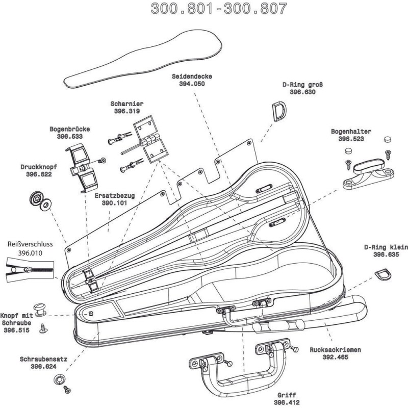 GEWA 396622 Futerał skrzypcowy profilowany%br Liuteria Concerto - 1