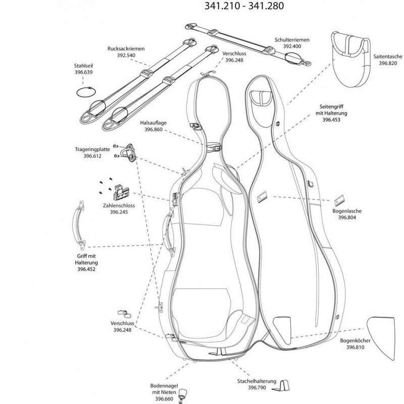 GEWA 396248 Futerał wiolonczelowy Air - 1
